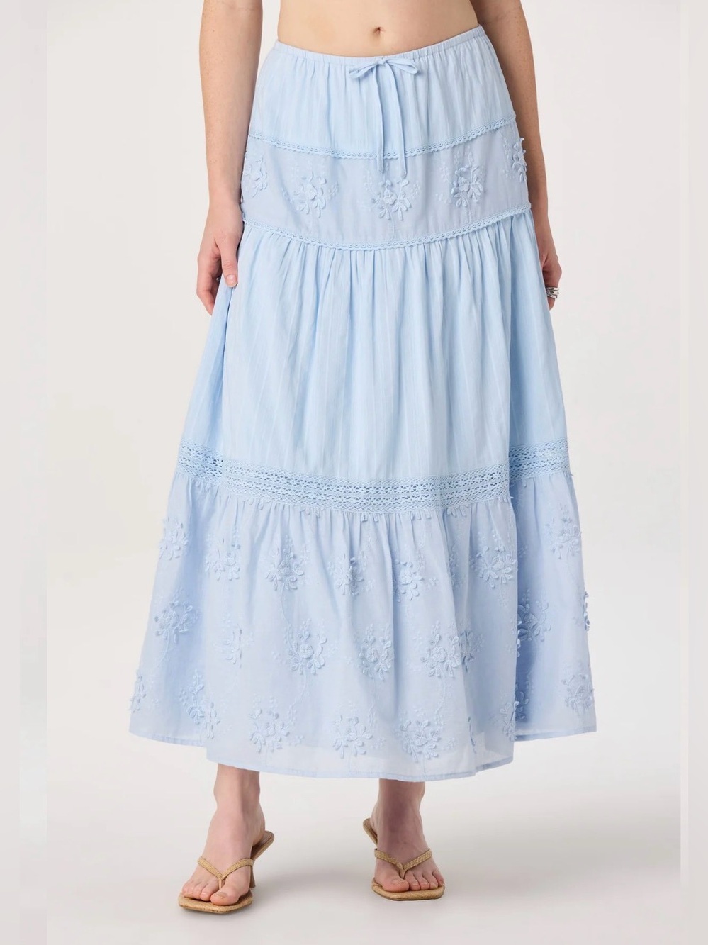 14. Astr the label $95 (current) Gwyn Embroidered Midi Skirt